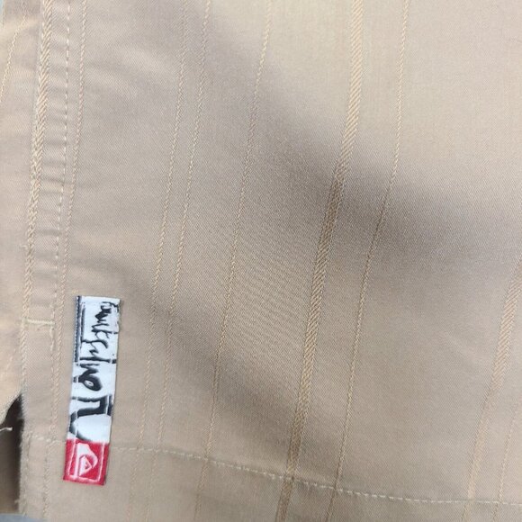 Quiksilver Shirt Mens X-Large Brown Polyester Blend Button Down Chest Pocket - Picture 2 of 9